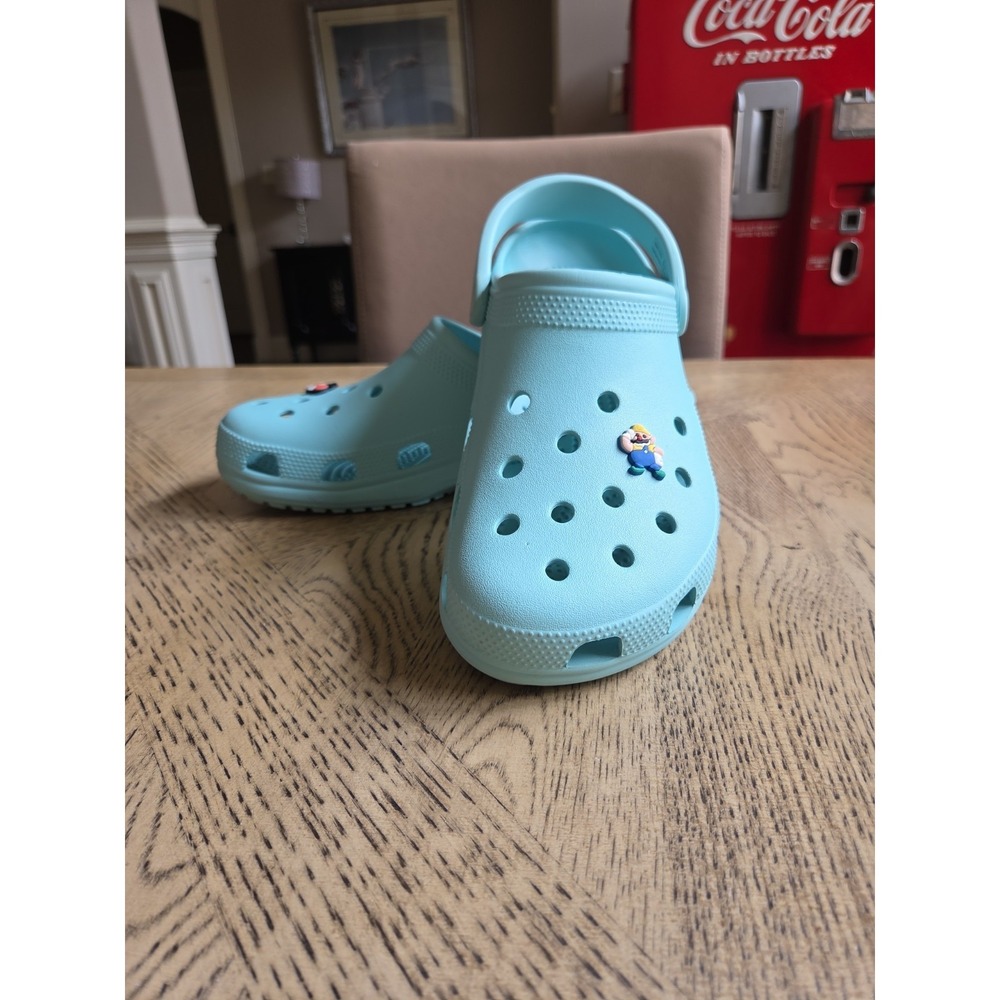 Original Crocs Classic Color Aqua Blue 10 Mens 12 Women's Excellent Unisex - Picture 2 of 8